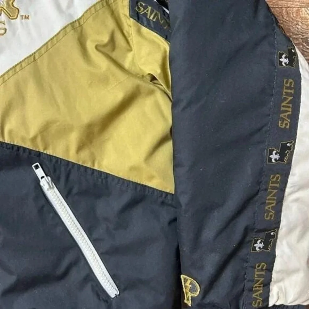 Pro Player New Orleans Saints Jacket L Black Gold‎ Vintage Puffer Coat